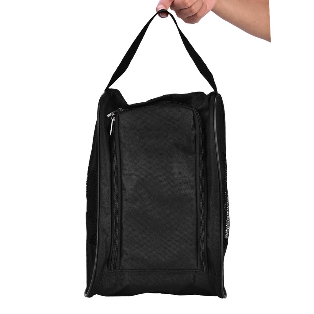 Портативная дышащая сумка для обуви для гольфа, чехол, карманный чехол для хранения спортивных аксессуаров(черный)