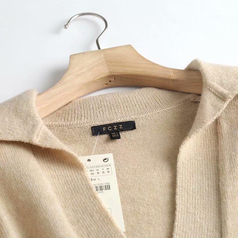 Полосатый свитер с глубоким V-образным вырезом, повседневный трикотаж, женский свободный свитер с длинными рукавами, теплый мягкий свитер, спортивная рубашка-поло, осень