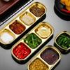 2Pcs Stainless Steel Seasoning Dish 2/3/4 Grid Thickened Divided Dip Bowls Easy Clean Stackable Vinegar Soy Spice Condiment Tray