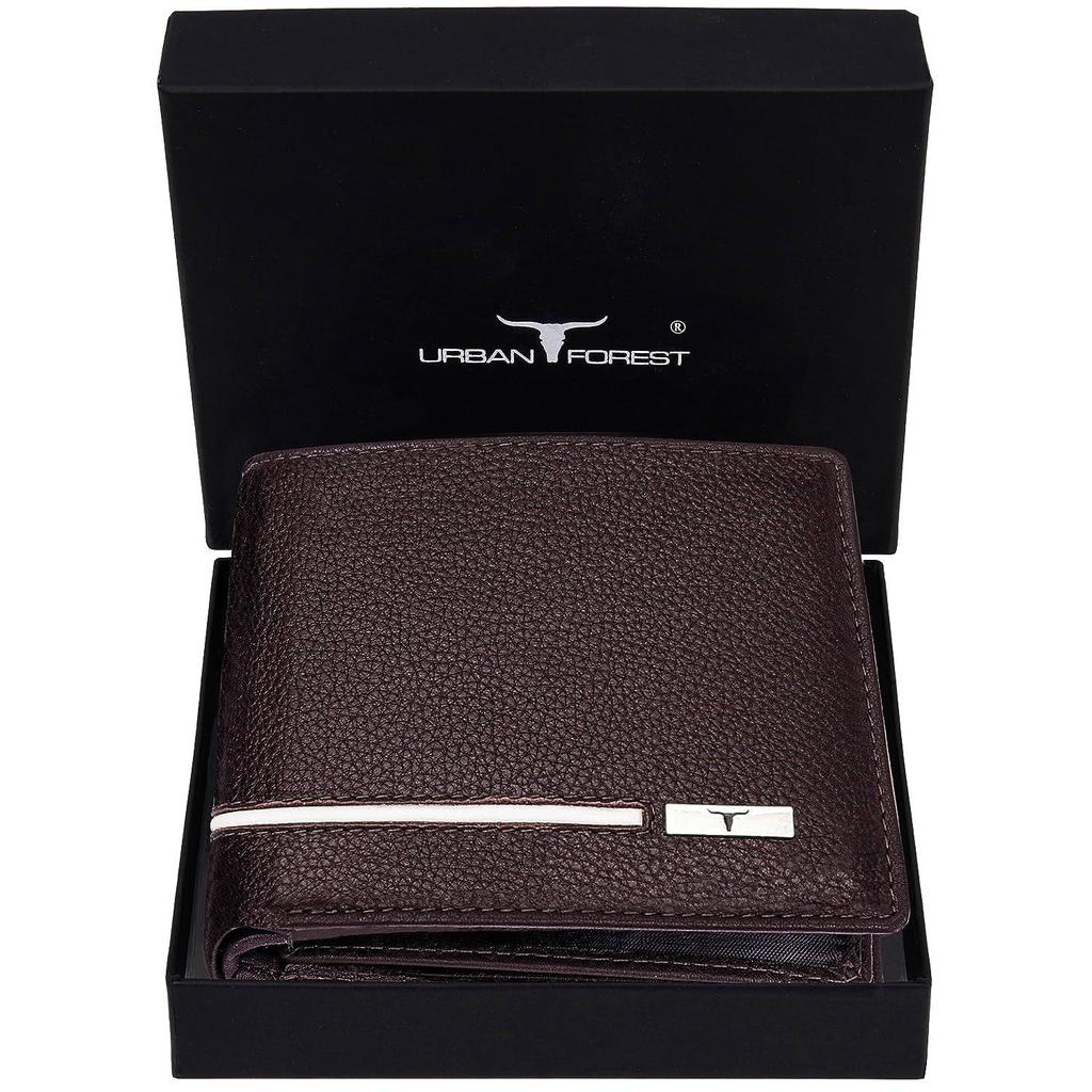 URBAN FOREST Stag Sand/Red Leather Wallet for Men