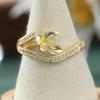 Hot-selling new product: light luxury style micro-inlaid zircon lily flower design, unique and elegant women's ring