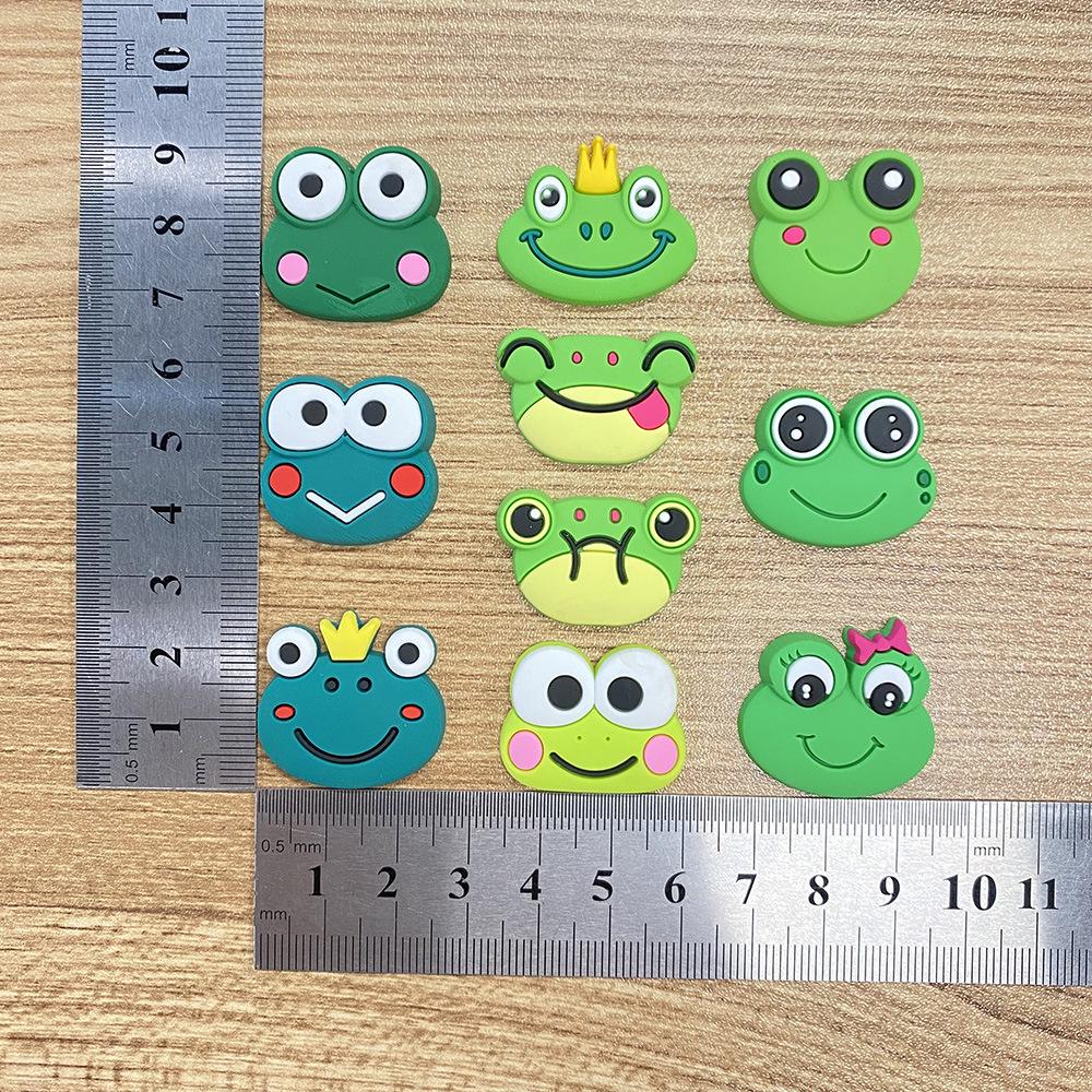 Набор шармов для Crocs с мультяшными лягушками: 10 шт. Мягкие ПВХ Аксессуары для обуви