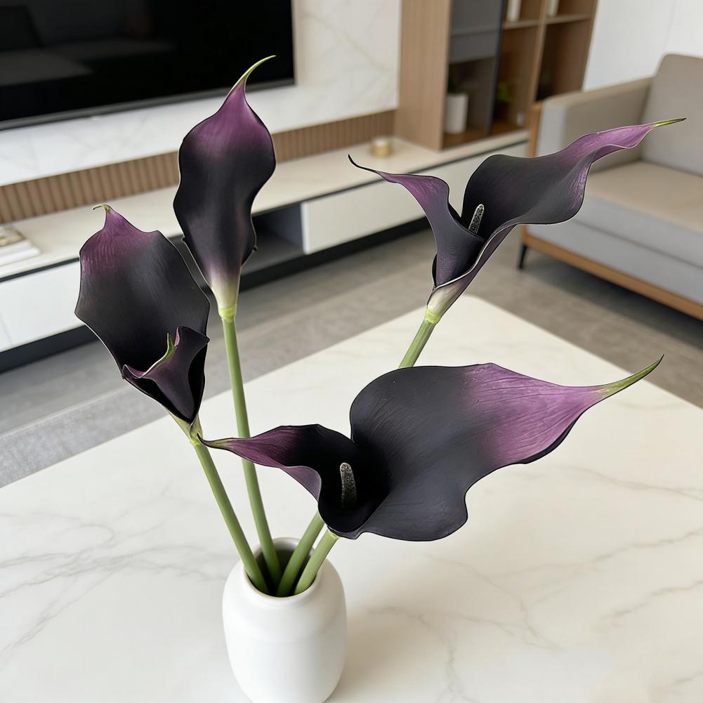 Minimalist Home Flowers Artificial Calla Lily Stem Realistic Faux Flower Arrangement Indoor Outdoor Wedding Party Centerpiece