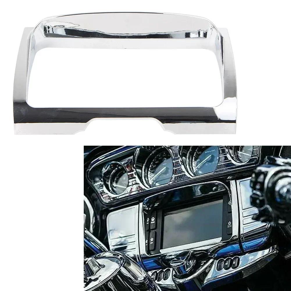 For Harley Vivid Black Radio Trim Bezel Center Stereo Accent Cover Trim Frame 2014- Electra Glides/Street & Tri Glides