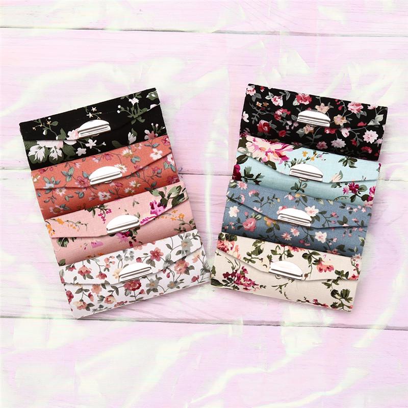 Lipstick Case Retro Embroidered Holder Flower Design With Mirror Packaging Box