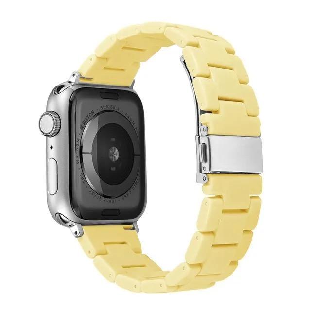 Ремешок для часов конфетных цветов для Apple Watch 49 мм 44 мм 40 мм 45/41 мм 42 мм 38 мм 44 мм 46 мм Радужный браслет из смолы iWatch 10/9/8/7/6/5 Series Ultra Ремешок