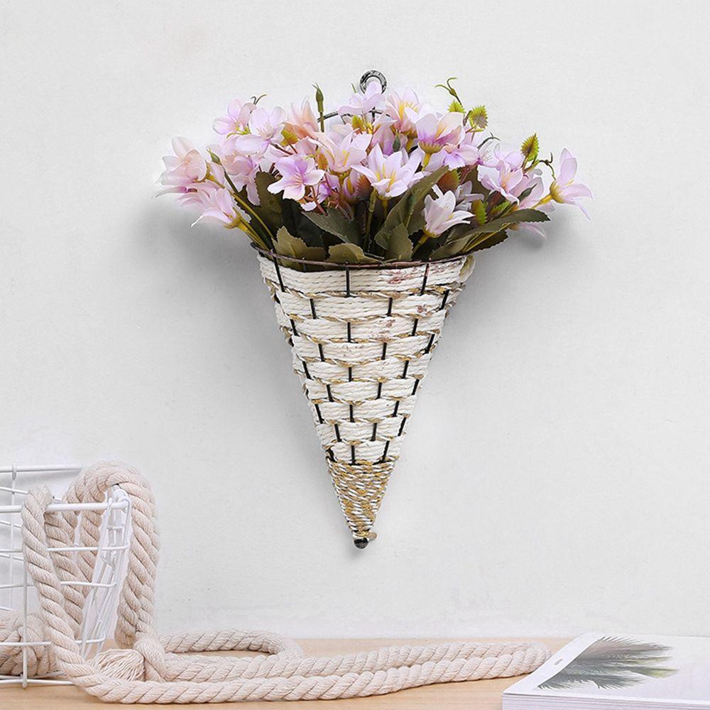 Conical Shape Indoor Green Plant Home Garden Wall Storage Holder Flower Basket Vase Flower Pot