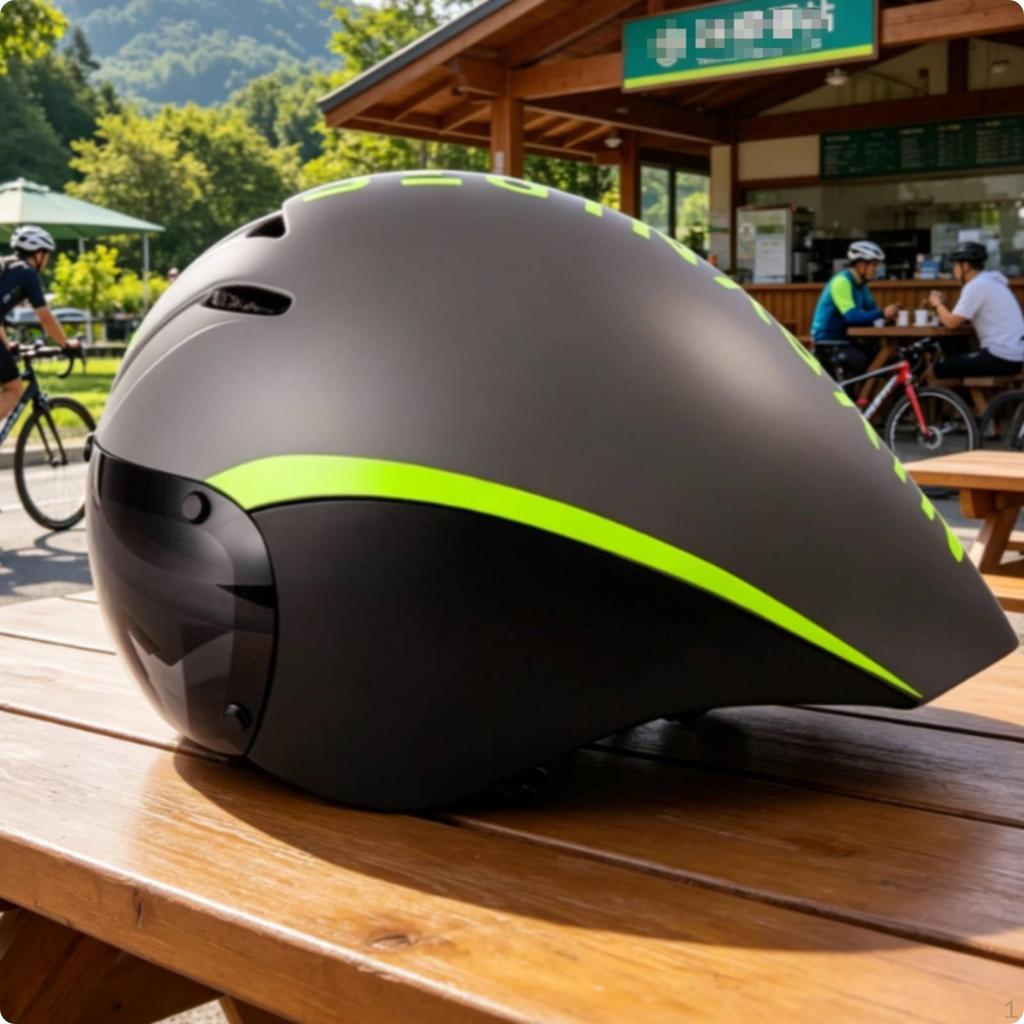 Aerodynamic Riding Helmet Smooth Shell Face Visor Extended Rear Sports Gear White
