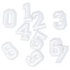 40 штук 1,9-дюймовые нашивки белые аппликационные аксессуары цифры 0-9 для джинсов