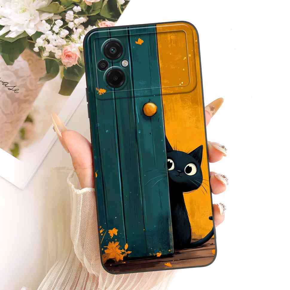 Для Xiaomi Poco M5 Чехол Милый Кот Книжка Мягкий Силиконовый Чехол для Телефона Для Xiaomi Poco M5 PocoM5 4G Задняя Крышка Capa