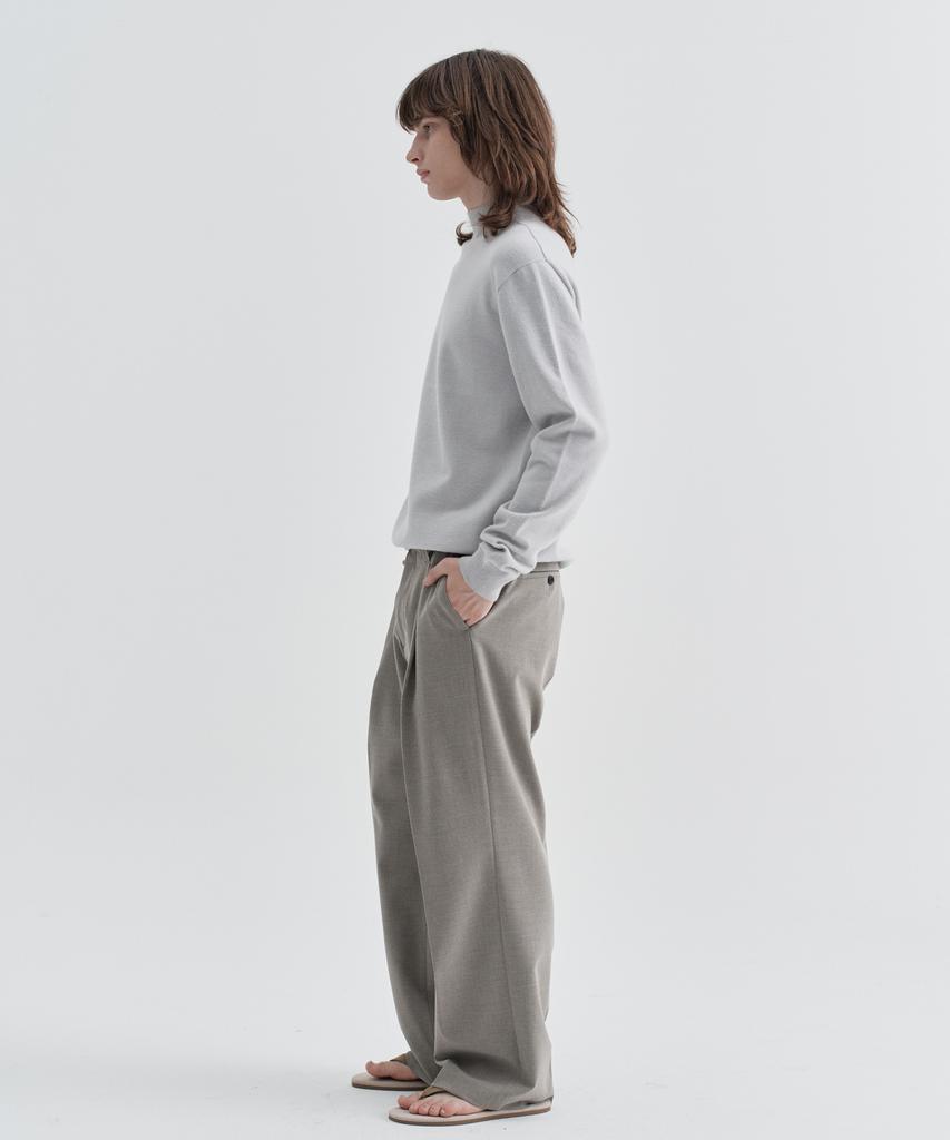 EZIO Half Mock Neck Knit_Grey