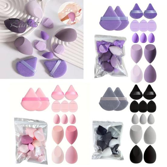 14Pcs/Set Powder Puff Makeup Sponge Kit Latex Free Foundation Blending Liquid Powder Cream Application Beauty Sponge Blender Women Makeup Tools