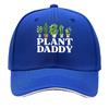 Унисекс S Винтажная Кепка 'Plant Daddy' Регулируемая с Дизайном Растения в Горшке Текст 'PLANT DADDY' Потертая Кепка-Дальнобойщик с Козырьком