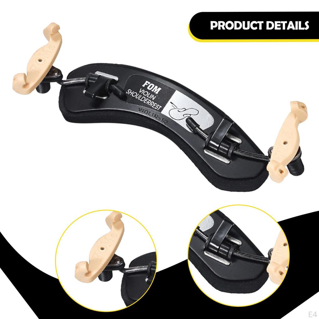 Shoulder Pad for , Ergonomic, Comfortable Sponge Pad, Adjustable Feet, Violin Accessories