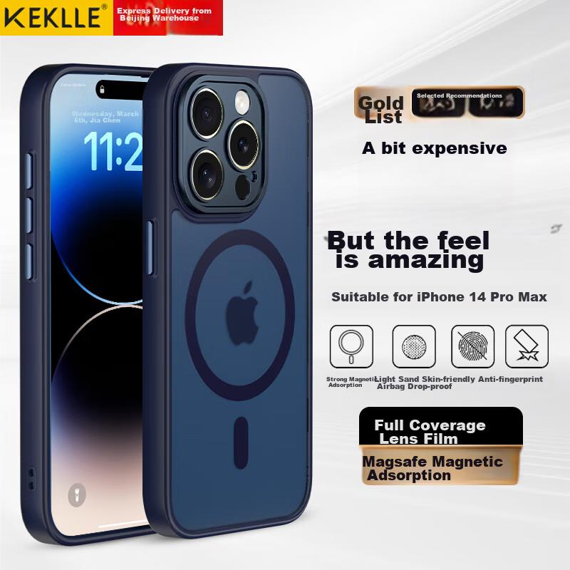 IPhone 14 Pro Max Case, Apple 14 Pro Max Protective Cover, Wireless Charging Compatible, Frosted Anti-Drop Full Protection Case, Royal Blue