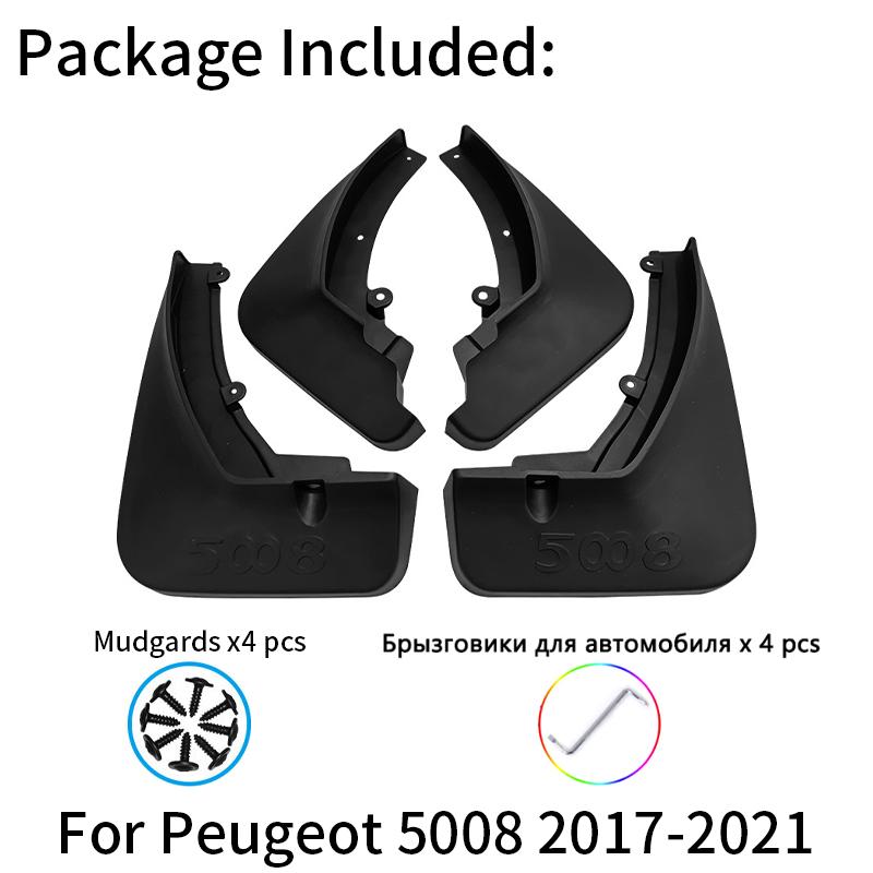 Брызговики Для 2017 2018 2019 2020 2026 Peugeot 5008 Брызговики Автомобильные Крылья Аксессуары Передние Задние Колеса Брызговики