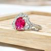 Gesen Jewelry: Кольцо-Корона Овальное с Цирконом в Форме Листа - Элегантный, Высококлассный Женский Модный Аксессуар.