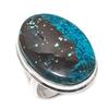 Ювелирное кольцо из стерлингового серебра 925 пробы с тибетской бирюзой, размер 7,5