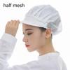 1PCS Elastic Mesh Caps Cafe Bar Kitchen Restaurant Hotel Bakery Chef Uniform Waiter Work Wear Hats M