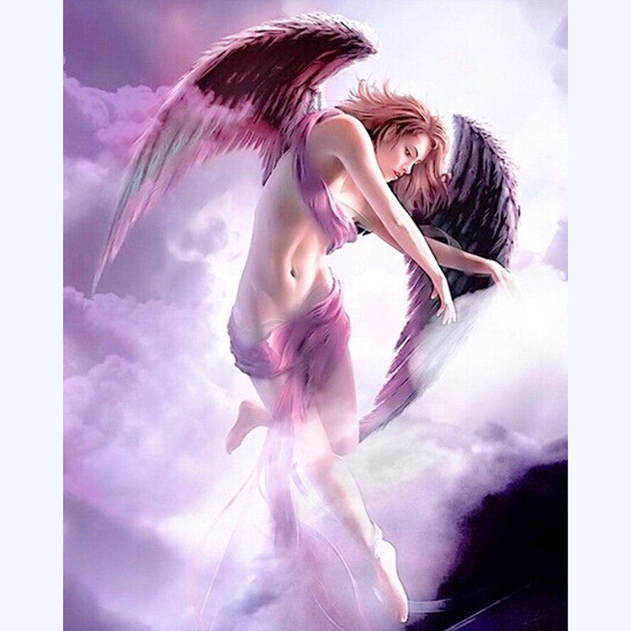 Звезда и фея девушка 5D DIY Алмазная картина Цветная фигурка полная круглая Алмазная вышивка