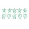 100 Pcs Shaped Paper Clips Green Christmas Tree Shape Metal Electroplating Process Portable Office
