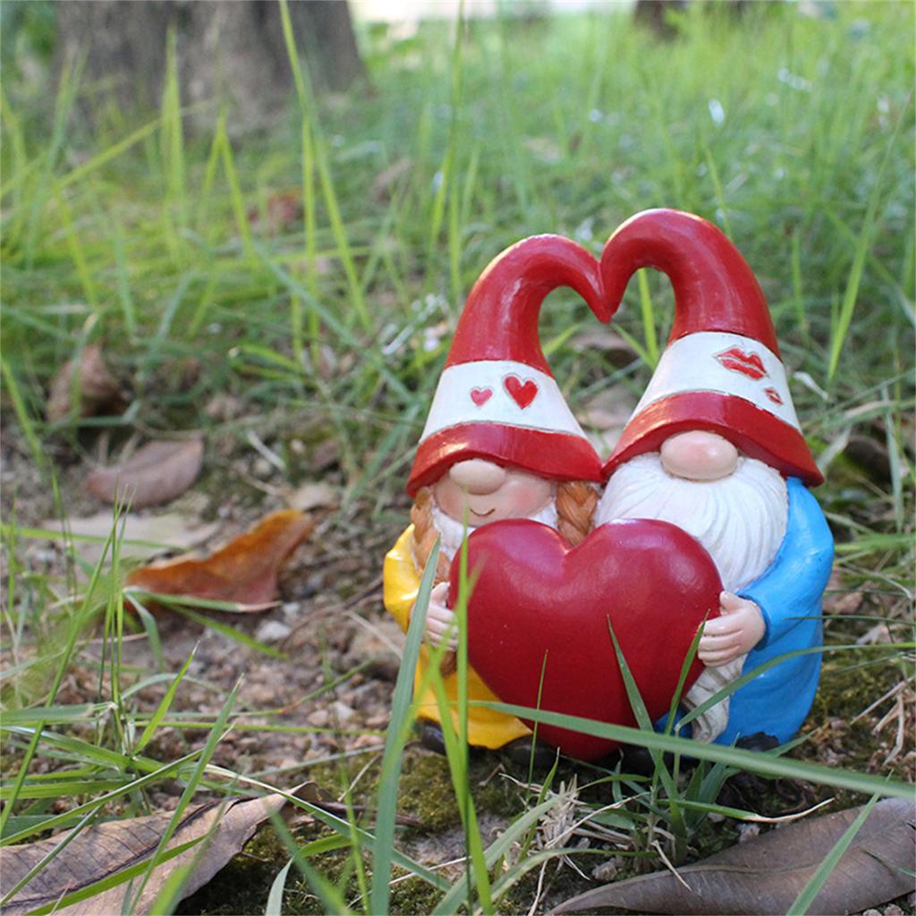 Уникальные парные фигурки Любовь и сердечки Фигурки гномов Интригующие и привлекающие внимание Изысканные украшения в виде гномов ручной работы