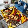 Golden Light Anime Character Design Patterned Carpet, Suitable As a Non Slip Play Mat for the Living Room and Bedroom Sofa