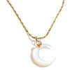 Eetit Waterproof Shell Zircon Moon Chic Necklace Pendant Stylish Unique PVD Plated Charm Delicate Korean Jewelry Wholesale