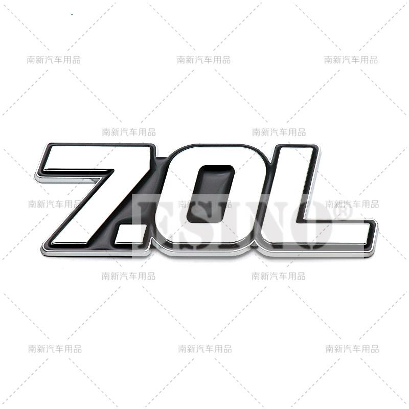 Car Styling DFETRY 3D Metal Chrome Zinc Alloy Adhensive Emblem 5.0L 5.7L 6.0L 6.2L 6.4L 7.0L Body Trunk Fender Badge Accessory