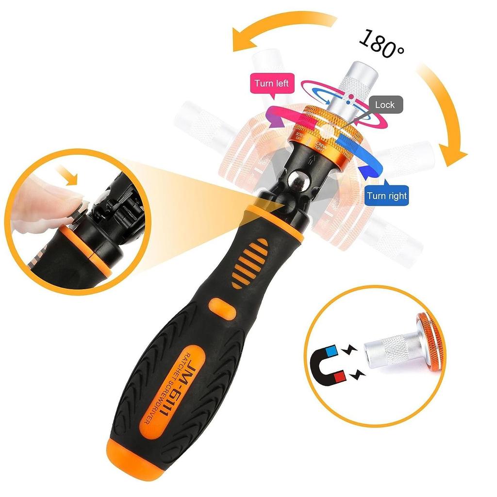 Набор инструментов для ремонта дома 69-в-1, магнитный набор для разборки для обслуживания мебели/автомобиля/компьютера/электроники