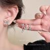 Серьги-пусеты с бабочкой, микроинкрустация цирконами, бахрома, женские, легкая роскошь, нишевые, серьги-гвоздики, серьги для темперамента, простые, персонализированные