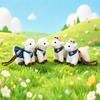 Kawaii Xinjiang Baby Lamb Doll PP Cotton Sheep Plush  Keychain Standing Lamb Pendant  Car Pendant