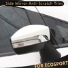 2Pcs Chrome Car Rearview Mirror Side Mirror Anti-Scratch Trim Sticker Cover Strip for Ford Ecosport 2013 -