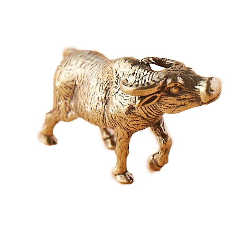 Латунная наклейка-благовоние в виде китайского талисмана года Быка