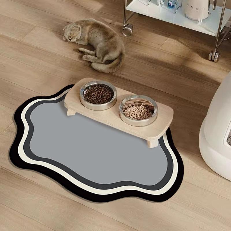 Cat and dog non-slip pet mat - quick drying, water absorption, indoor Nordic style floor mat, floor pet mat, fun and durable pet mat