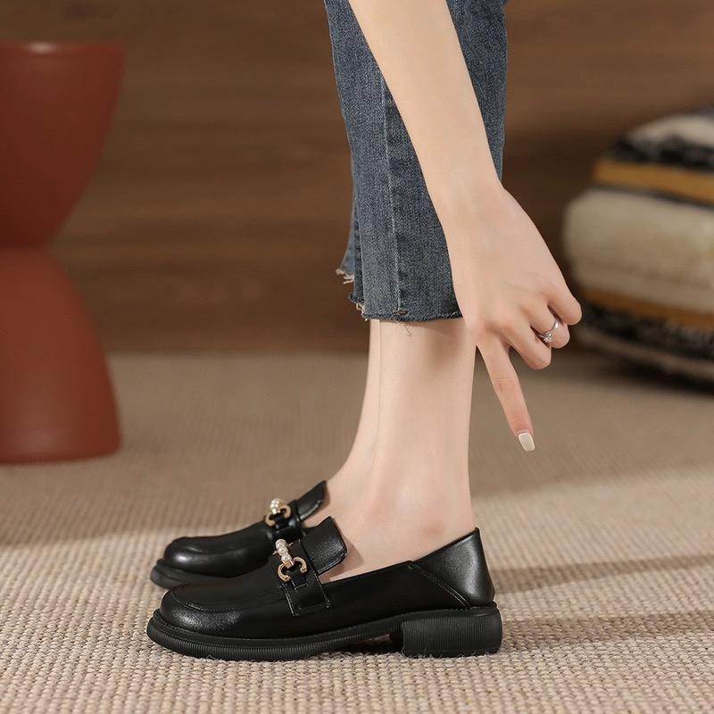 Sweet Wind Academy Women's Single Shoes Comfortable Soft Face Le Fu Shoes Small Leather Shoes