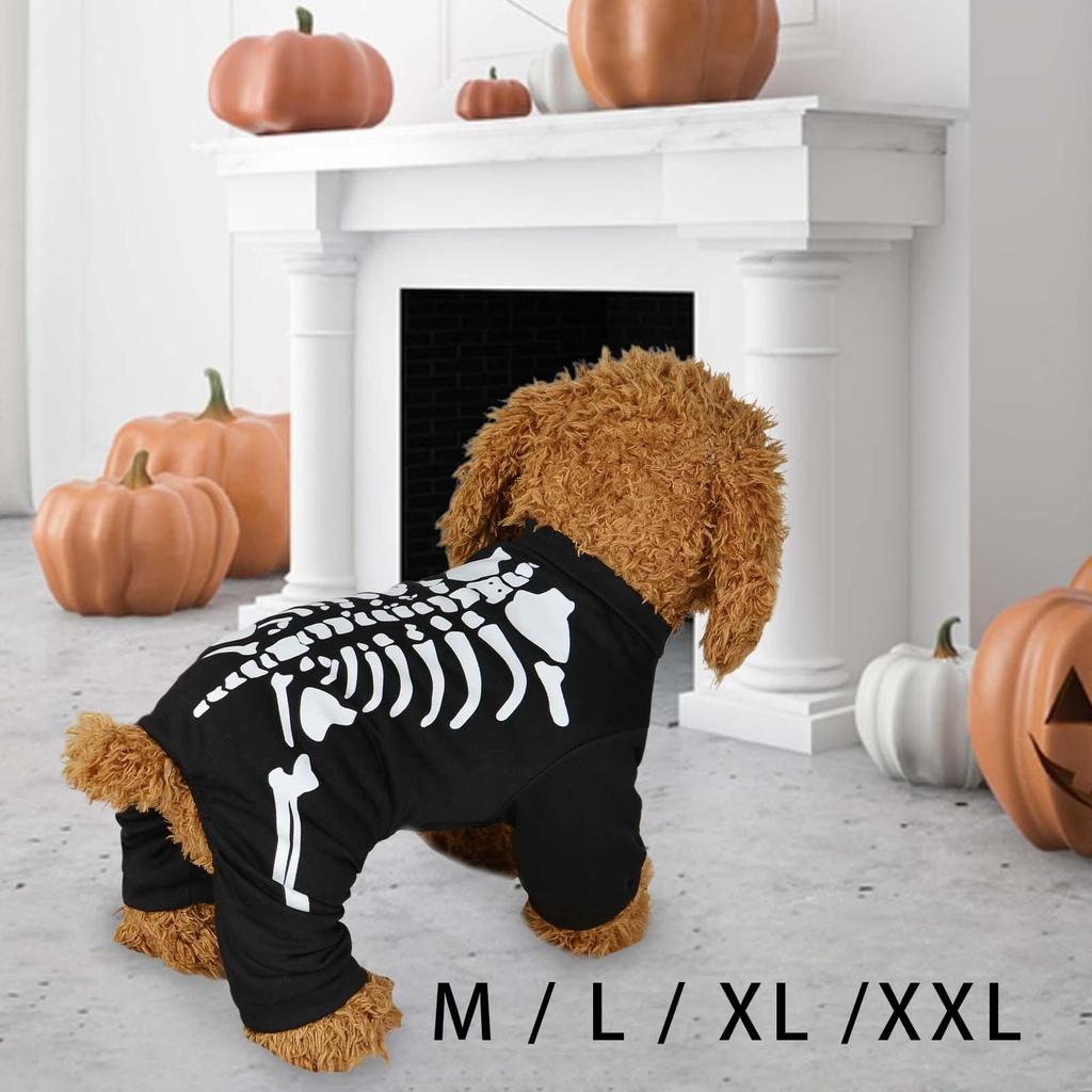 Halloween Dog Skeleton Costume, Halloween Pet Costume, Decorations Pet Clothes