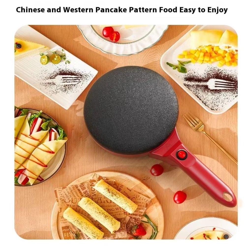 Ergonomic Grip Crepe Maker Simple Operation Pancake Maker Easy To Use Crepe Pan Home Use