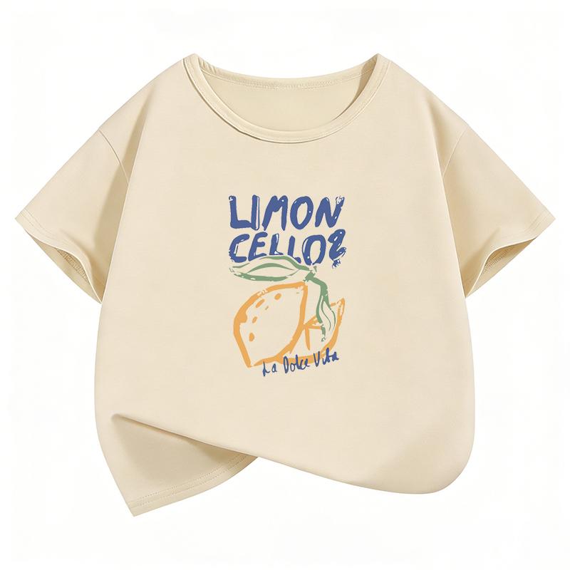 Harajuku Summer Spring Limon Cello T Shirts Funny Manga Kids Childrens Tshirt Boys Girls Casual Top Tee