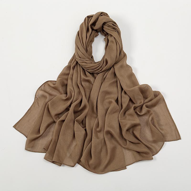 Solid Cotton Modal Hijab For Women Muslim Scarf Big Size Shawls Foulard Islam Head Wraps Headscarves Ramadan Scarves 190*85cm
