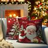 Christmas Decoration Pillow Cover Snowman Santa Claus Christmas Tree Pattern Living Room Sofa Cushion Suite Room Home Decoration
