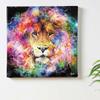 Художественная панель с изображением льва размером 57 см x 57 см, размер L, сделано в Японии, стильный постер для переделки интерьера гостиной, красочная светлая космическая тканевая панель