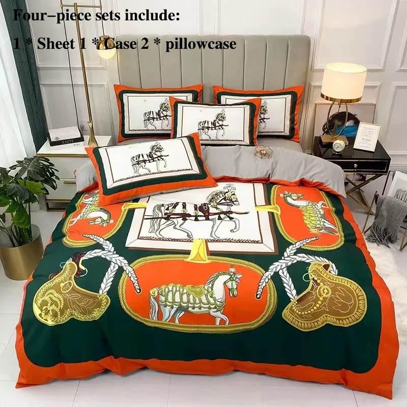 Leka Хлопковые простыни из четырех предметов с рукавами, набор наволочек 1, легкая роскошь, 1,5 метра, 1,8, постельные принадлежности, домашний текстиль