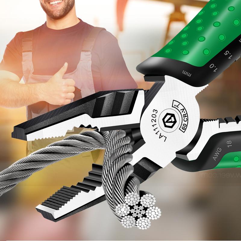LAOA Multifunction Pliers Set Industrial Grade Wire Cutters/Long Nose/Diagonal Nose Pliers CR-V High Hardness and Durability