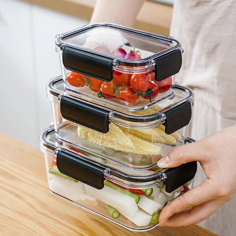 Прозрачный холодильный контейнер пищевого качества для свежих продуктов и обедов