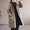 Autumn Winter Lingge Cotton Jacket Women Hooded Loose Thick Warm Parkas Female Long Sleeve Casual Cotton Padded Outwear Lady
