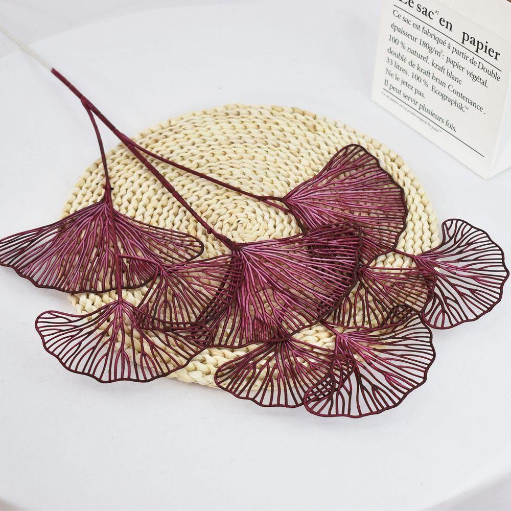 Home Decoration 3-pronged Persian Leaves Fake Flowers Ginkgo Leaf Party Supplies Fan Leaf