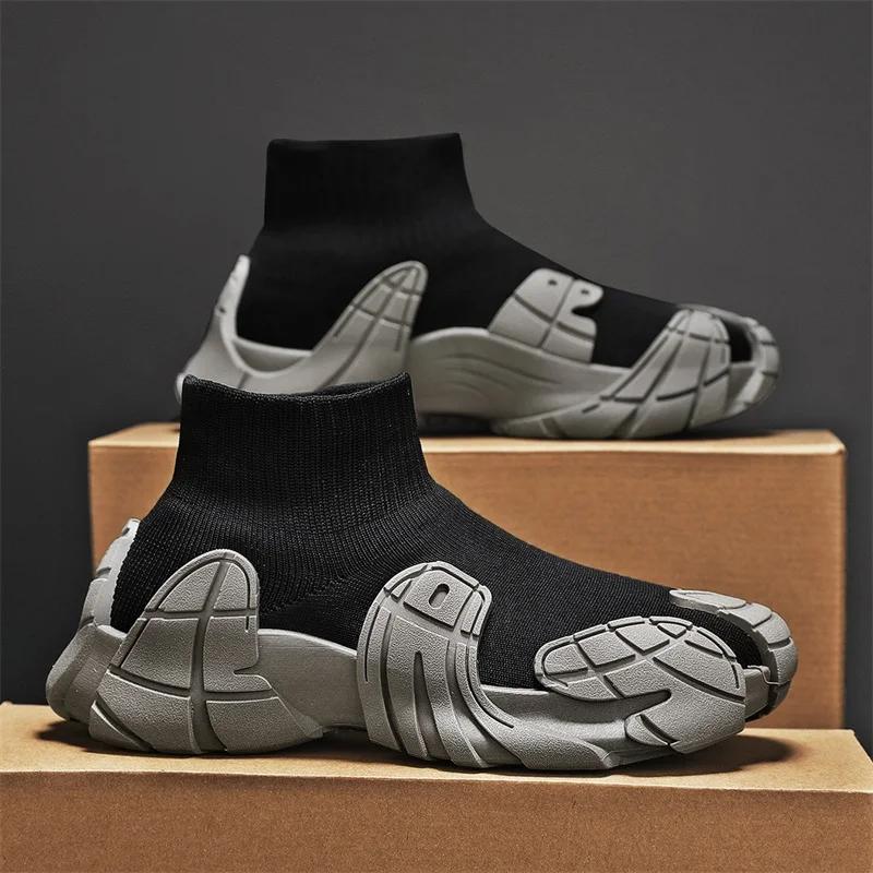 Высокие носки, кроссовки Octopus, дышащая сетка, мужские кроссовки, удобная толстая подошва, спортивная обувь для бега, трендовая обувь для ходьбы