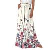 Women's Palazzo Pants Boho Floral Wide Leg Trousers Summer Beach High Waisted Flowy Pants With Pockets
