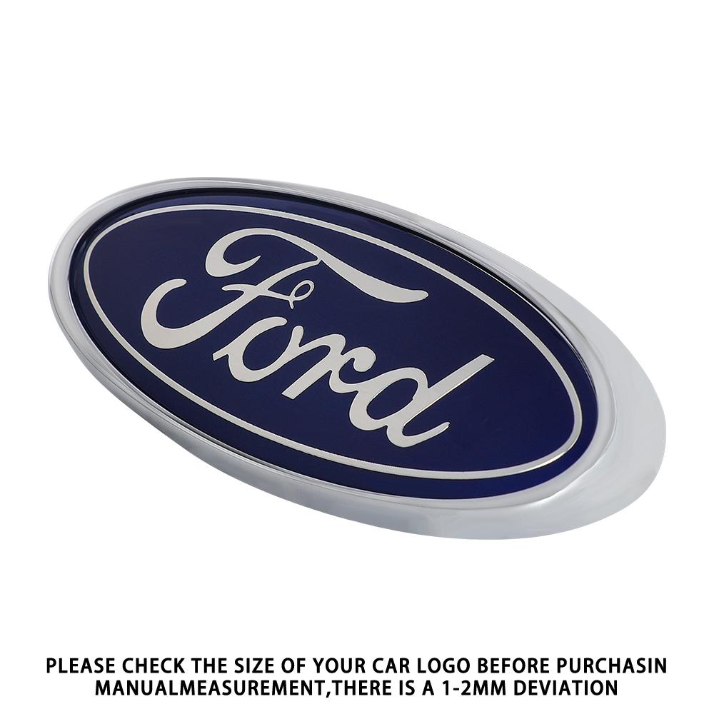 QVHI3 Car Front Hood Grille Emblem Bagde Sticker Cover Accessories Auto Styling For Ford Focus Kuga Mondeo SMax Fiesta Ranger Mustang